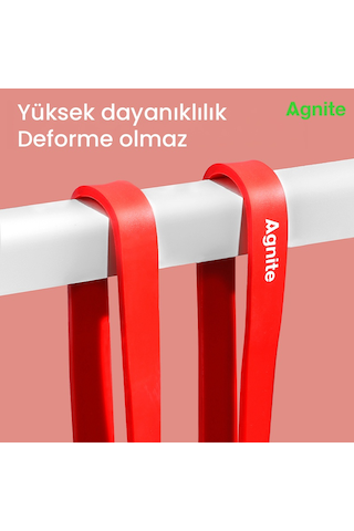 Agnıte Silikon Direnç Bandı 2080x4.5x6.4mm Pilates Fitness Pembe