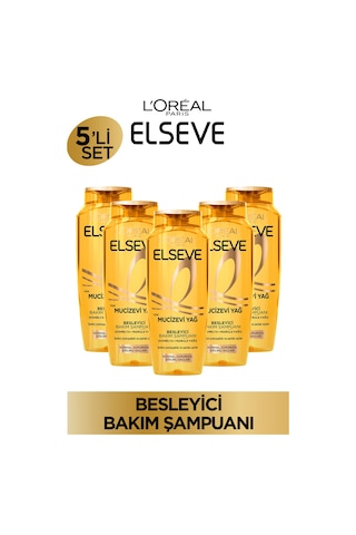 ELSEVE Mucizevi Yağ Besleyici Bakım Şampuanı 300 ml 5'li Set