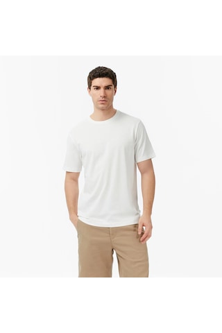 Nautica Regular Fit Baskılı Erkek T-shirt V65343t Beyaz