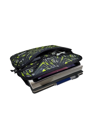 Jacbag Sarı Geometrik Üç Cepli Tablet Telefon Not Defteri El Çantası - Kız Çocuk/kadın Tablet Kılıfı