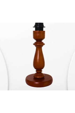 Meşe Renk Ahşap Abajur Ayak Klasik Model Ayk004580 Kahverengi