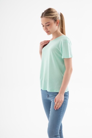 Çift Taraflı Dantelli Bluz Mint Mint