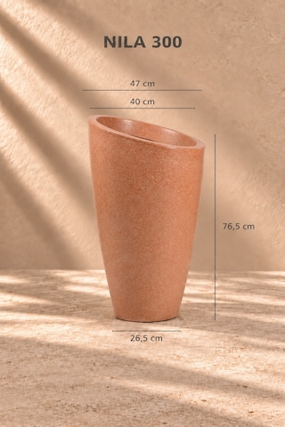 Bostann Dekoratif Saksı - Nıla 300 - 64,5l - Kahverengi