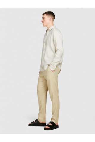 Sisley %100 Keten Regular Fit Gömlek Erkek Gri Gömlek - 324p5bkusq029 Bej
