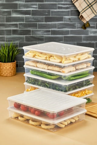 Multi Box 8 Li Set Saklama Kabı Seti - Dondurucu & Mikrodalga Uyumlu Krem
