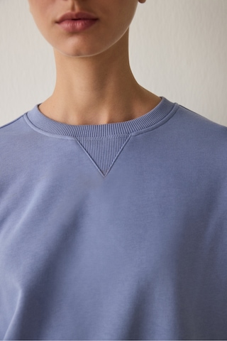 Penti İndigo Curvy Edge Bisiklet Yaka Oversize Crop Sweatshirt