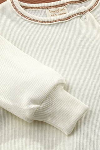 Tinylamb Spice Unisex 2 Parça Organik Pamuk Bebek Ve Çocuk Tulumu 2'li Takım Kiremit-krem