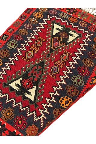 El Dokuma Sıfır Eski Antik Karapınar Kilimi 103x146 Kök Boya %100 Yün Kilim