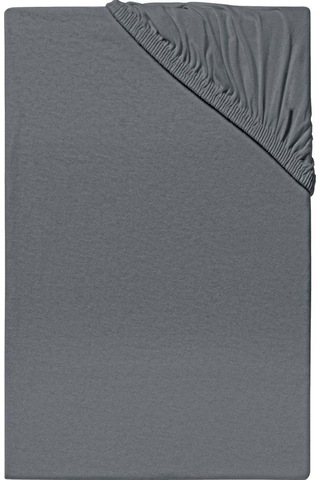 90 X 200 Cm Düz Pamuklu Tek Kişilik Lastikli Fitted Penye Çarşaf-antrasit