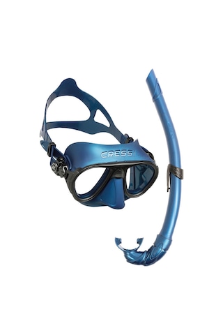 Cressi Calibro+corsica Maske Şnorkel Seti Mavi Tek Renk