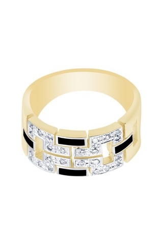 Diamond Line - Gülaylar - Sarı Altın 14 Ayar Trend Yüzük (535529352)