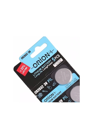 Orion CR2032 3V Lityum Pil / CR 2032 3V Düğme Pil 5'li Kart Paket