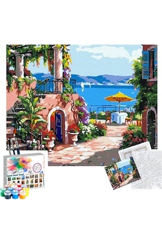 Sayılarla Boyama Seti 40 X 50 Cm Tuval Şasesine Gerili Yalı