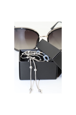 Çelik Gümüş. Çelik Boncuk Gözlük İpi. Gözlük Zinciri. Özel Tasarım Steel. Gözlük İpi. Gümüş