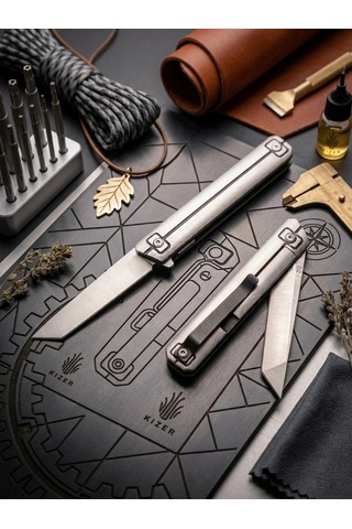 Knivox Browning Profesyonel Tanto Namlu D2 Çelik Çakı - Ultra İnce Tasarım Gri
