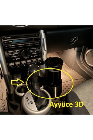 Ayyüce 3d, Mini Cooper 2003 Kasa Bardaklık Çoğaltıcı Aparat,siyah