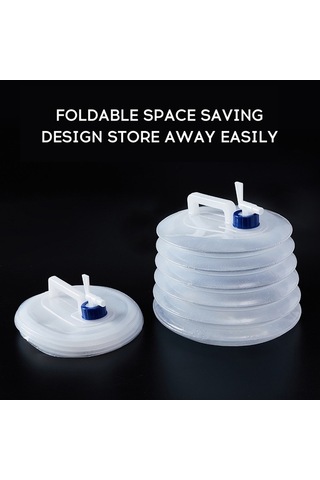 Besthome1 5l Taşınabilir Şeffaf Plastik Su Deposu, Katlanabilir Musluklu, Ev/doğa/seyahat, Kolay Taşınır Su Tankı Diğer