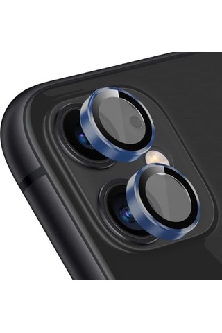 Apple iPhone Uyumlu 11/12 Kamera Lens Koruyucu Alüminyum Çerçeveli Tek Lens Temperli Cam, Ultra İnce Çizilmeye Dayanıklı Metal