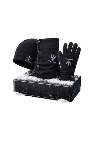 Single Sword Polar Bere Eldiven Boyunluk Seti Unisex Siyah Çok Renkli