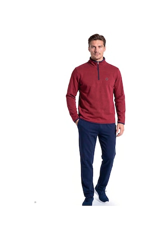 Pierre Cardin 6162 Erkek Uzun Kollu Quarter Zip Eşofman Takımı-bordo