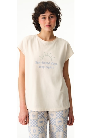 Penti Bej Sun Kissed Pamuklu Tişört Pijama Üstü