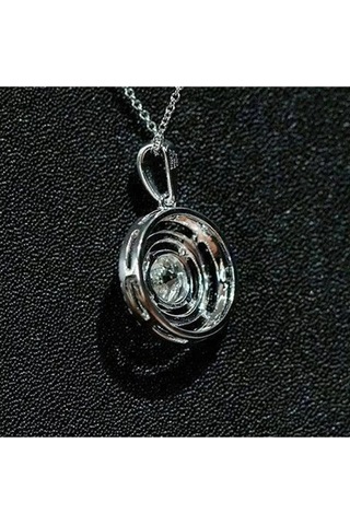 925ayar Gümüş Geometrik Zirkon Taşlı Kolye