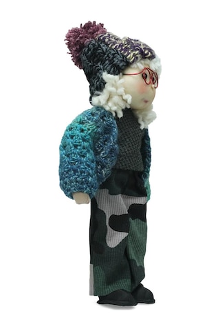 E38 El İşçiliği Şapkalı Kız Dekor Bebek 32 Cm - 6237