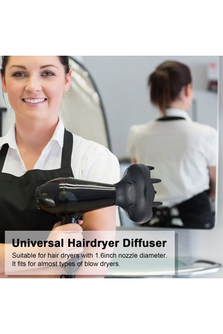 Teltree Doğal Dalgalı Ve Kıvırcık Saçlar İçin Büyük Ayarlanabilir Saç Kurutma Difüzörü