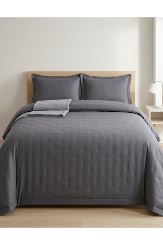 Düz Çok Amaçlı Pike Tek Kişilik 160 x 220 Antrasit