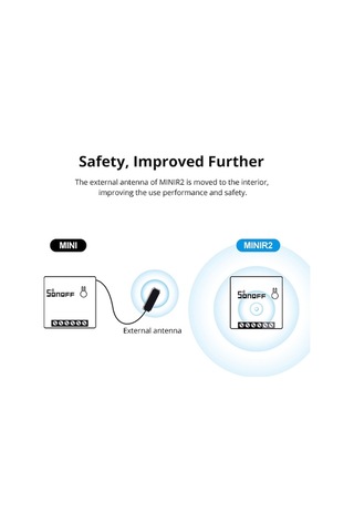 Pazly Sonoff Mini R2 Akıllı Anahtar - Kompakt Çift Yönlü Wifi Anahtar Diğer