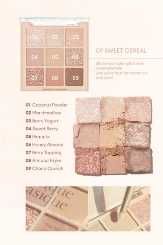 Dasique Mat Ve Işıltılı Renk Seçenekleri Sunan Far Paleti Shadow Palette 09 Sweet Cereal 09 Sweet Cereal