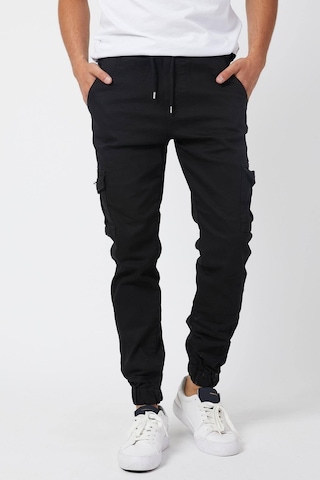 Serseri Jeans Erkek Su Yeşili Renk Jogger Paçası Beli Lastikli Pantolon Siyah