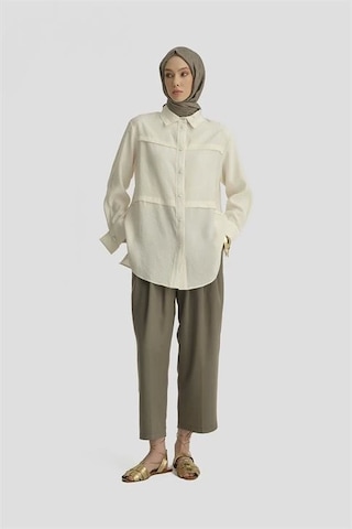 Armine Çift Pileli Pantolon 25y2816 Haki Haki