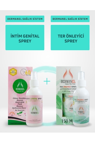 Dermanel İntim Genital Sprey 150 ML + Dermanel Ter Önleyici Sprey 150 ML