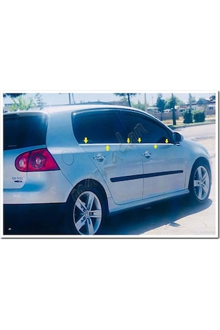 Vw Golf 5 Krom Cam Çıtası 2004-2009 4 Parça Paslanmaz Çelik
