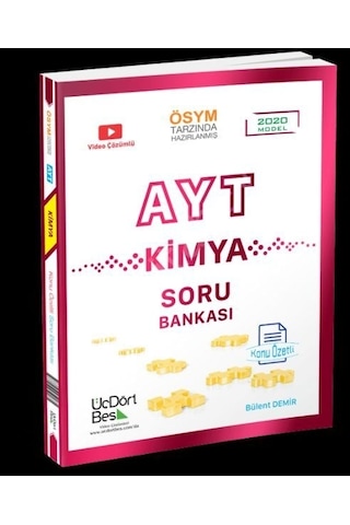 AYT Kimya Konu Özetli Soru Bankası - Üç Dört Beş Yayınları AYT Kimya Konu Özetli Soru Bankası - Üç Dört Beş Yayınları