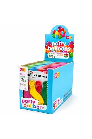 40 Paket - 4pcs Küçük Boy Renkli 20cm Party Balon - Toplamda 160 Adet Balon Aklby-bsva58 Çok Renkli