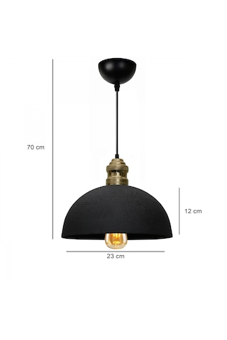 Homing Swiss Retro Siyah Metal Tekli Sarkıt Ayd-3104 Siyah