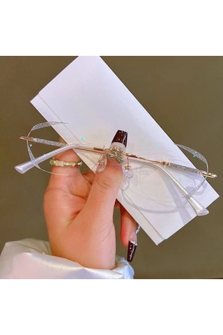 Shineyee Kadınlar İçin Hafif Metal Çerçeveli +300 Derece Gümüş Renk Okuma Gözlüğü