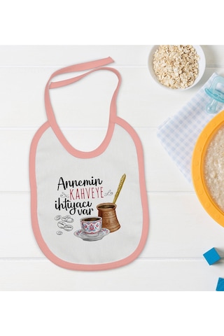 Bk Kids Annemin Kahveye İhtiyacı Var Tasarımlı Pembe Bebek Mama Ö Pembe