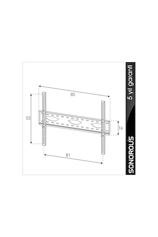 Sonorous Surefıx 240 70 İnch 177Cm Ekran Sabit Askı Aparatı