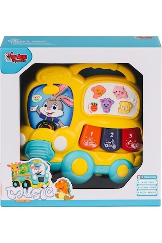Jlg-855-63a Işıklı Ve Müzikli Otobüs Bebek Piano -vardem Oyuncak