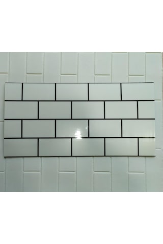 6 Adet 60x30cm Beyaz Tuğla Desen Yapışkanlı Karavan Prefabrik Banyo Wc Duvar Paneli Shiny-19