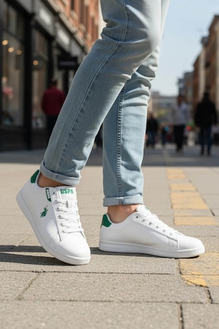 U.s. Polo Assn. Costa 6fx Beyaz Erkek Sneaker Beyaz-yesıl