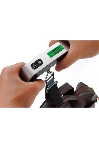 Dijital Işıklı Elektronik Askılı El Bagaj Tartısı Bavul  Kantarı