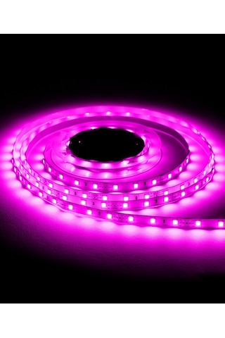 28x35 İç Mekan 3 Çip Şerit Led Pembe Işık 5mt
