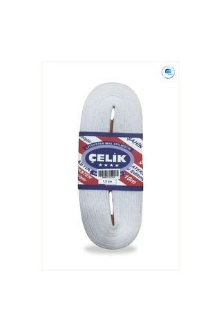 Beyaz Paça Lastiği 1,5 Cm 10 M Dekoratif Elastik Şerit Lastik Dik