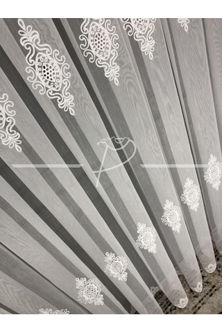 Tül Perde Taç Marka Ekselans Desen Serpme Suzene Motif Çok Renkli