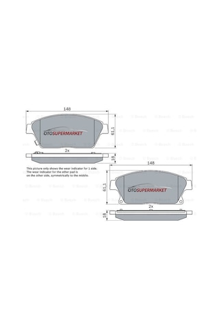 Opel Mokka Ön ve Arka Fren Balatası 2012-2010 Bosch