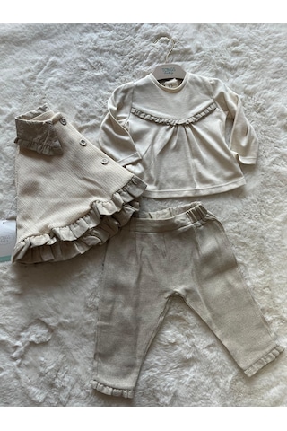Bolerolu 3 Lü Takım Bej